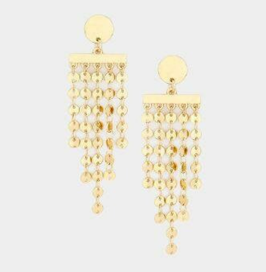 Disc Fringe Earrings