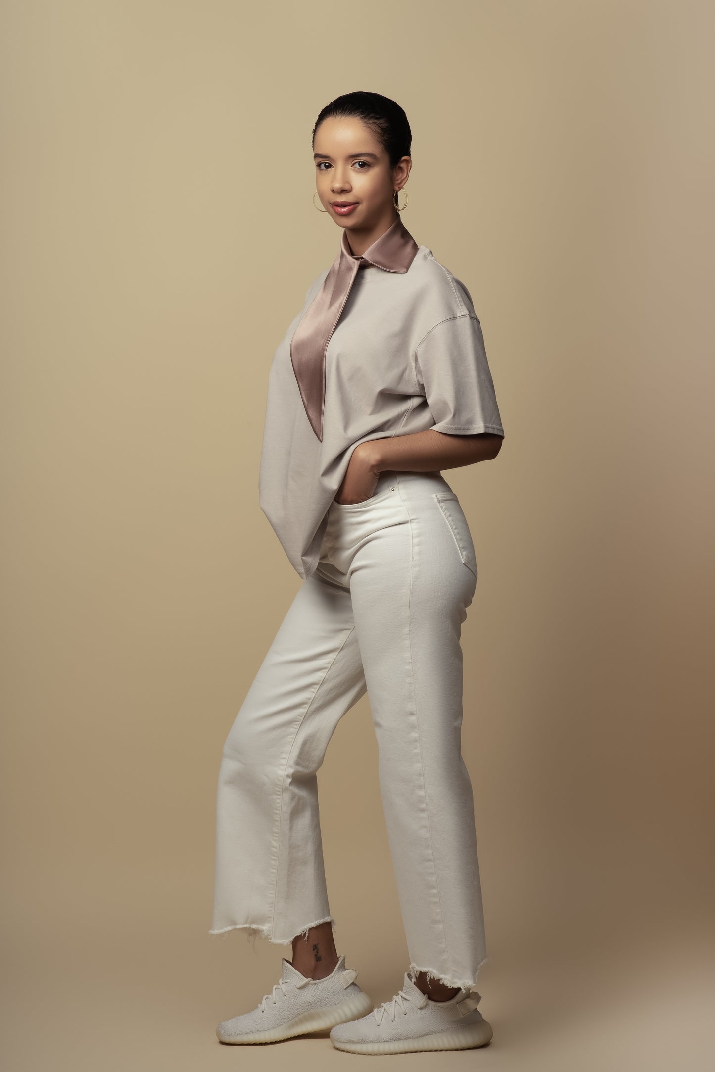 Satin Cross-Body Collar