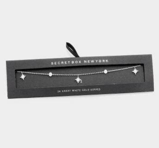 North Star Choker Necklace in Silver