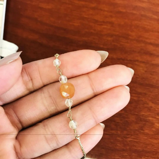 Orange Pebble Bracelet