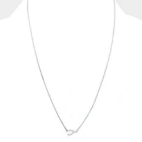 14K Gold Dipped Wishbone Necklace